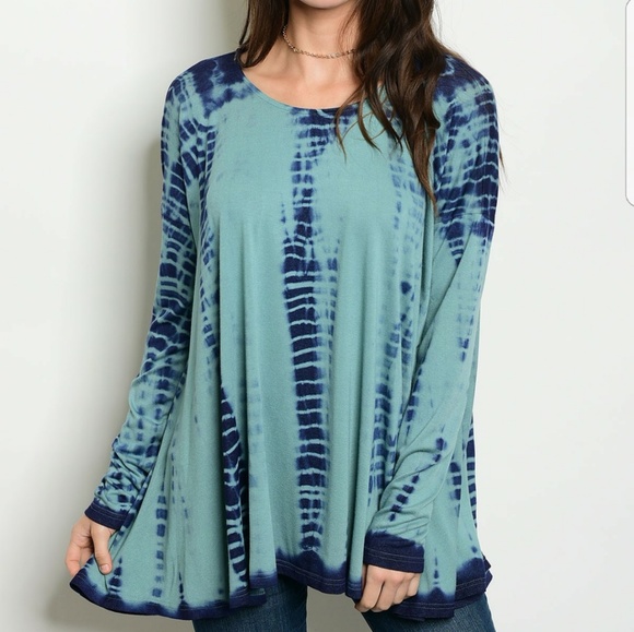 Very J Tops - Georgeous Tie Dye Swing Top